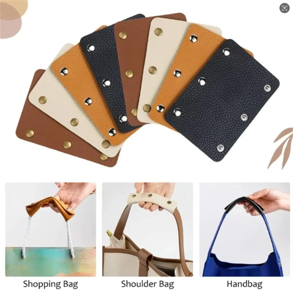 

PU Leather Suitcase Grip Soft Solid Color Luggage Bag Handle Wrap Anti-shock Design Shoulder Strap Pad