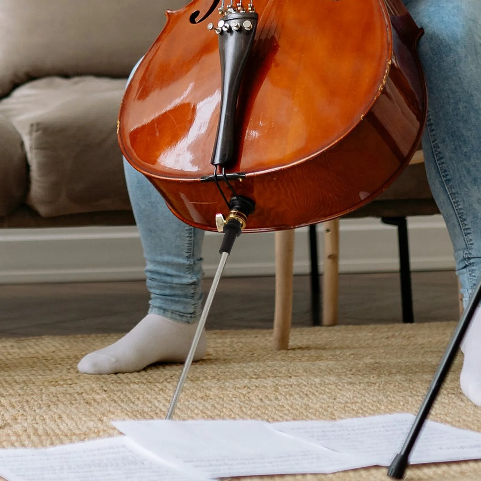 

Tail Durable High quality Cello Endpin Support Professional Cello Tail Rod Cellists Musical Instrument Accessory