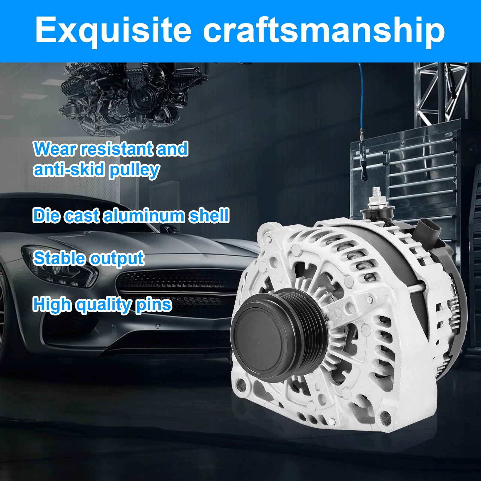 Alternateur de voiture 220A, remplacement d'alternateur de véhicule pour 22747896, 23487089, 84143543, 2014 Yukon, Yukon XL, 2014 banlieue