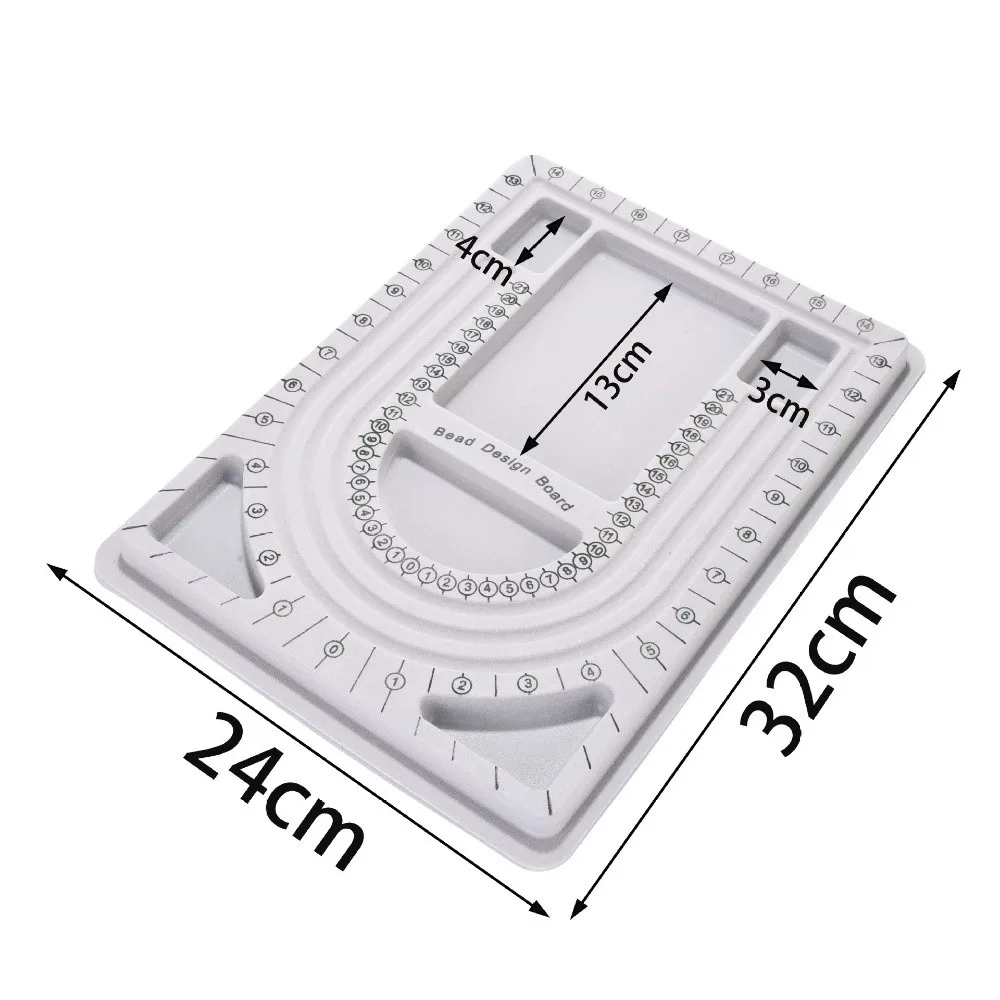 Durable Colorful Beading Board Flockeda Convenient Bracelet Tray DIY Jewelry Making Measuring Tools