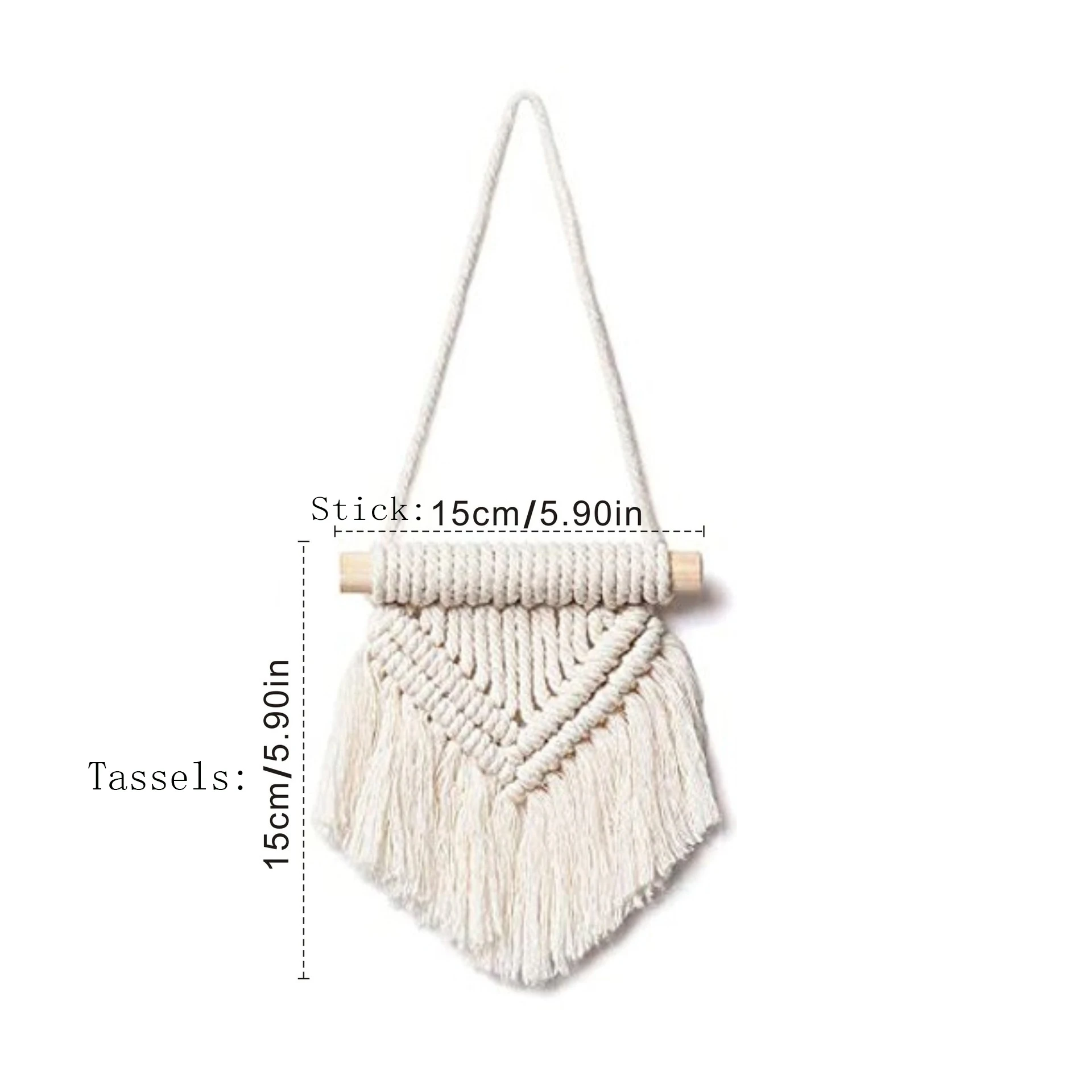 Arazzo intrecciato a mano bohemien appeso a parete in cotone fatto a mano per bambini camera da letto per bambini artigianato decorazione accessori