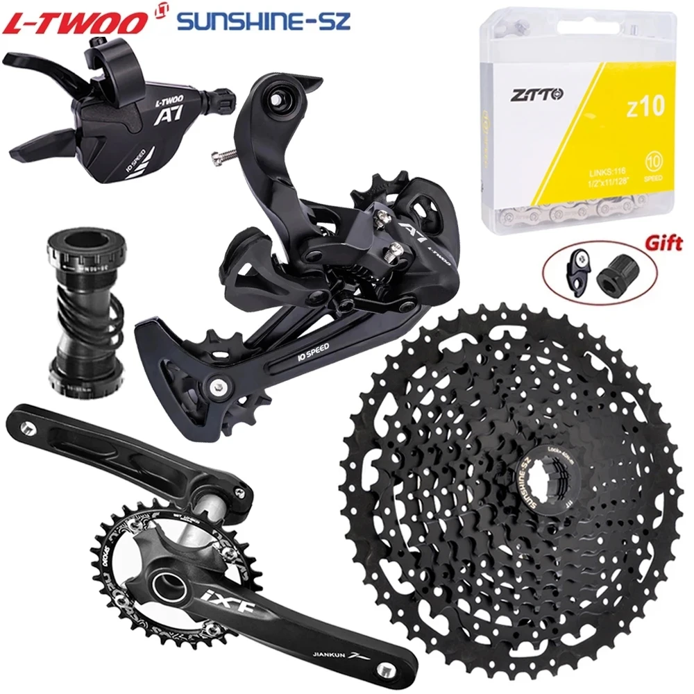 

LTWOO MTB Bike 10 Speed Groupset 1X10 Shifter Rear Derailleur 10V 50T Cassette K7 Sprocket 10S Chain Single Crank Set System Kit