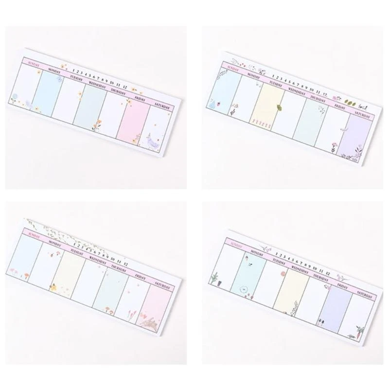 090F หนังสือปฏิทินรายสัปดาห์กระดาษหนาและราบรื่นการวางแผนรายสัปดาห์บันทึกบันทึกแผ่น 40 หน้า