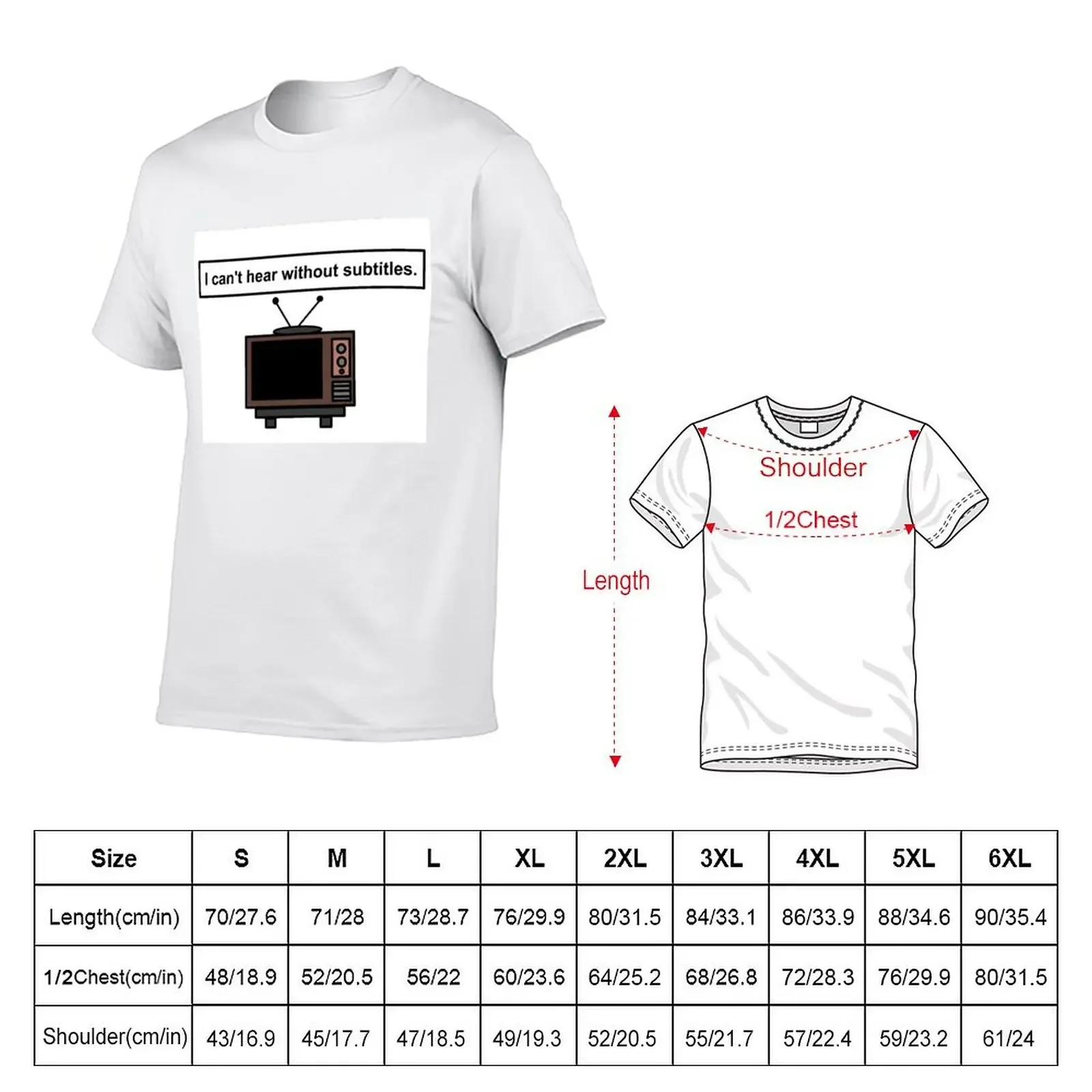 TV Subtitles Design T-Shirt Anime t-shirt Louboutins men clothes