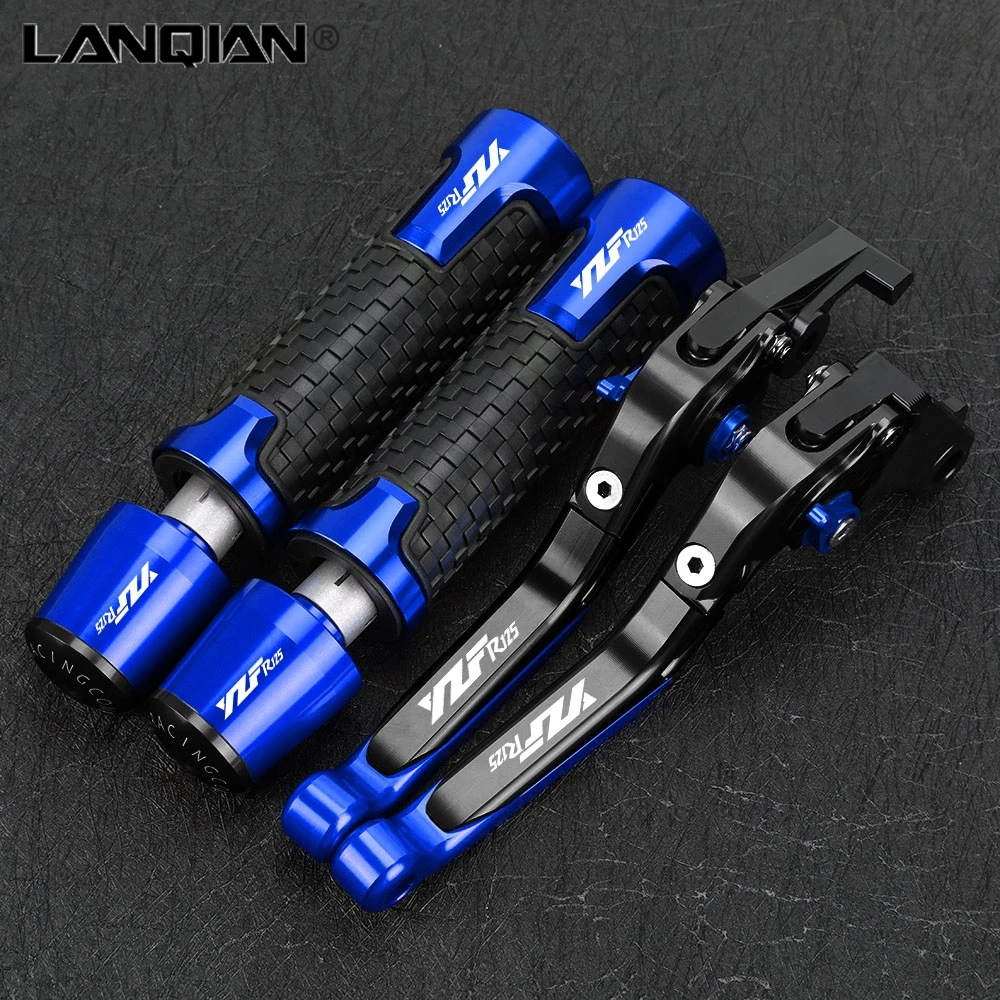 

Foldable Brake Clutch Levers 22MM 24MM Handlebar Handle Grips Ends For YAMAHA YZFR125 YZF R125 2013 2012 2011 2010 2009 2008