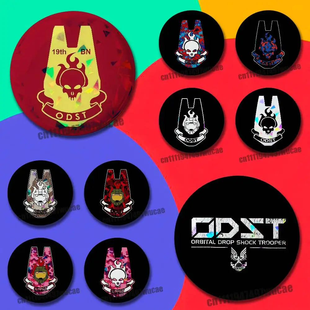 For Dimike Orbital Drop Shock Troopers ODST Flag Badge Case Custom Pin Insignia Emblem Round Brooch Button Hats Laser Cover