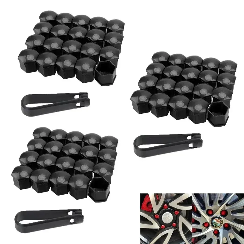 40/80Pcs Car Wheel Nut Caps Auto Hub Screw Cover 17/19/21mm Bolt Rims Exterior Decoration Special Socket Car Tyre Protection