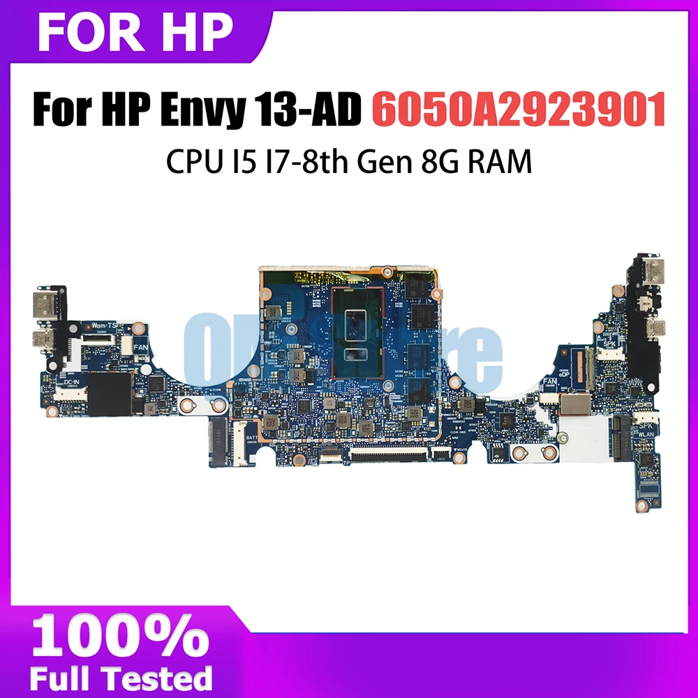 6050A2923901 Mainboard For HP 13-AD TPN-I128 Laptop Motherboard 939647-601 939648-601 with I5-8250U I7-8550U CPU 8G RAM