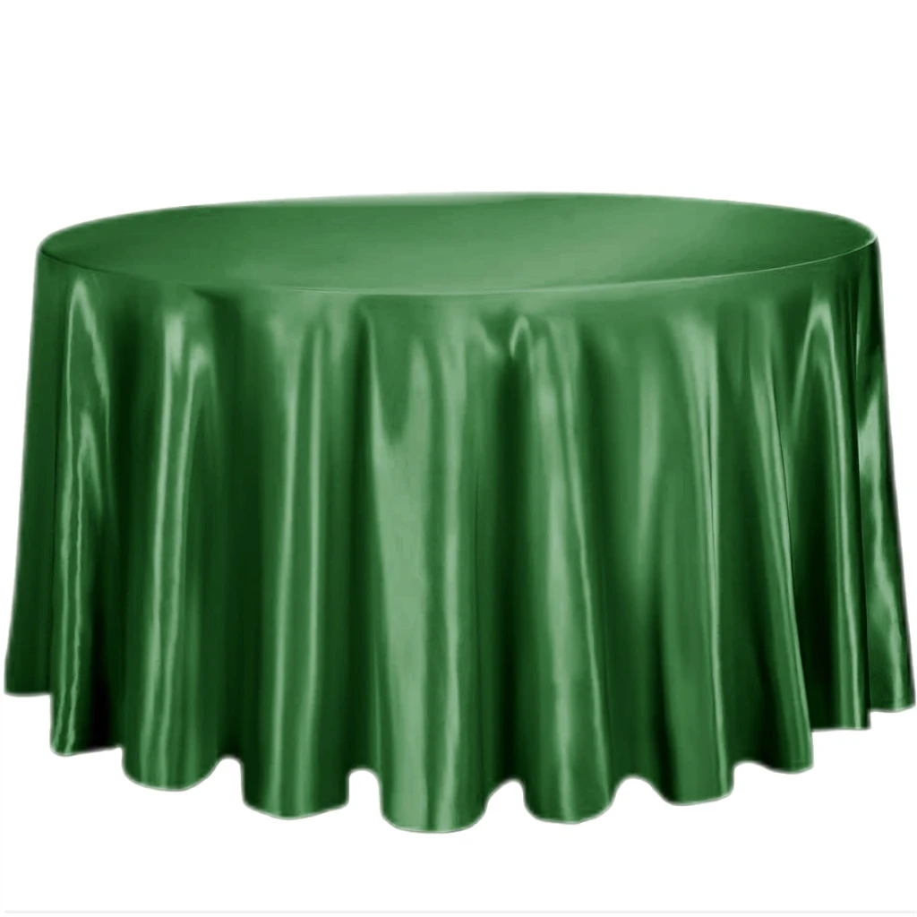 Green Round Tablecloths 145-335cm, Smooth Fabric Washable Table Cloth Cover for Wedding Banquet Birthday Party Buffet Restaurant