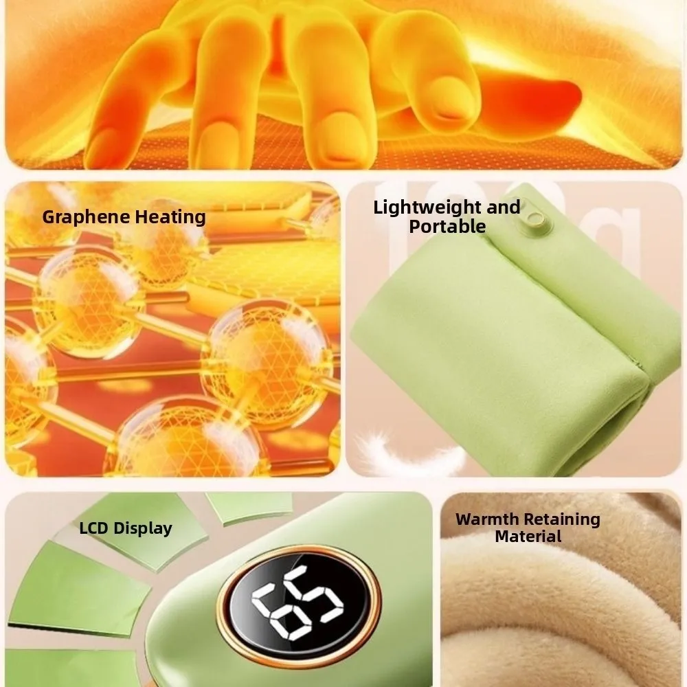 تقنية الجرافين لتدفئة اليد تعمل بمنفذ USB وحقيبة الماء الساخن الكهربائية المقاومة للانفجار وغطاء ناعم للحماية من الحرارة الزائدة #4