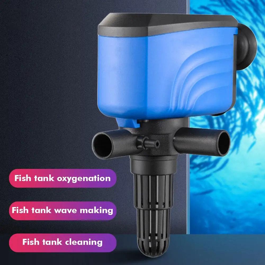 Fish Tank Submersible Pump Silent Oxygenation Filter Pressure-resistant Three-in-one Waterproof Epoxy Seal Circulation Wate Y8T5