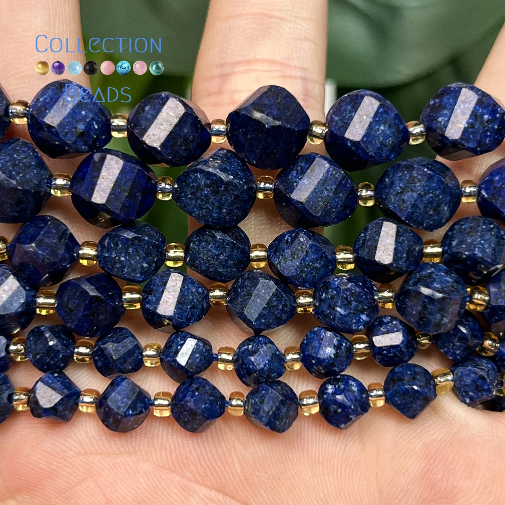 6 8 10mm Natursteinperlen Lapis Lazuli Achat Facettierte Runde Lose Perlen für Schmuckherstellung Armbänder DIY Perlen Zubehör – Detail 4