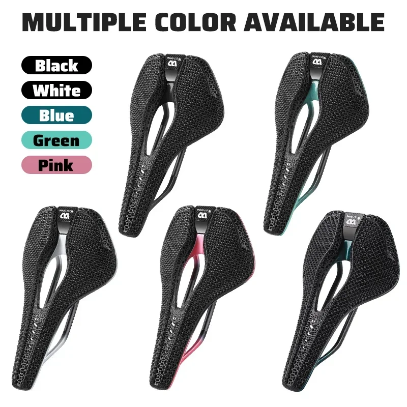 WEST BIKING 3D Printed Road Bike Seat T800 Carbon Speed Saddle Lightweight Short Nose Racing Bike Saddle High End Bicycle Parts