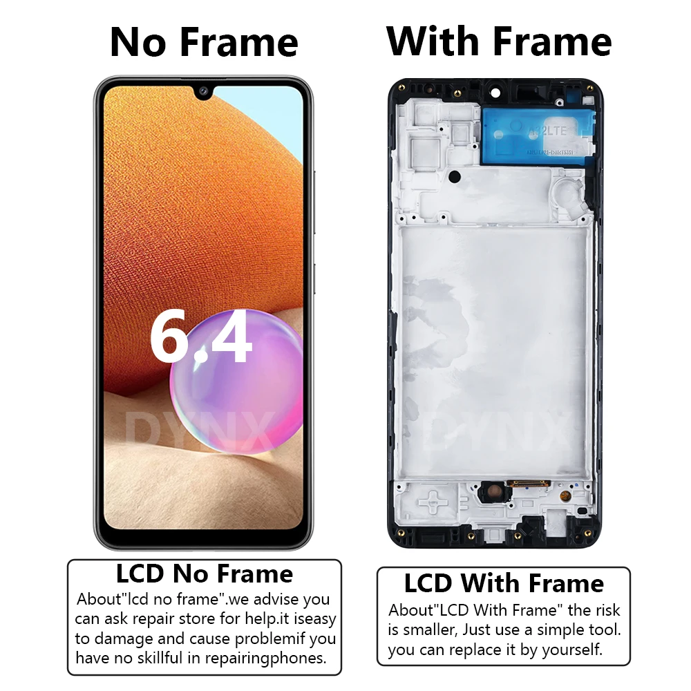 100% Testé TFT Pour Samsung Galaxy A32 4G A325 A325F SM-A325 SM-A325F/DS LCD Écran Tactile Digitizer Assemblée Remplacement