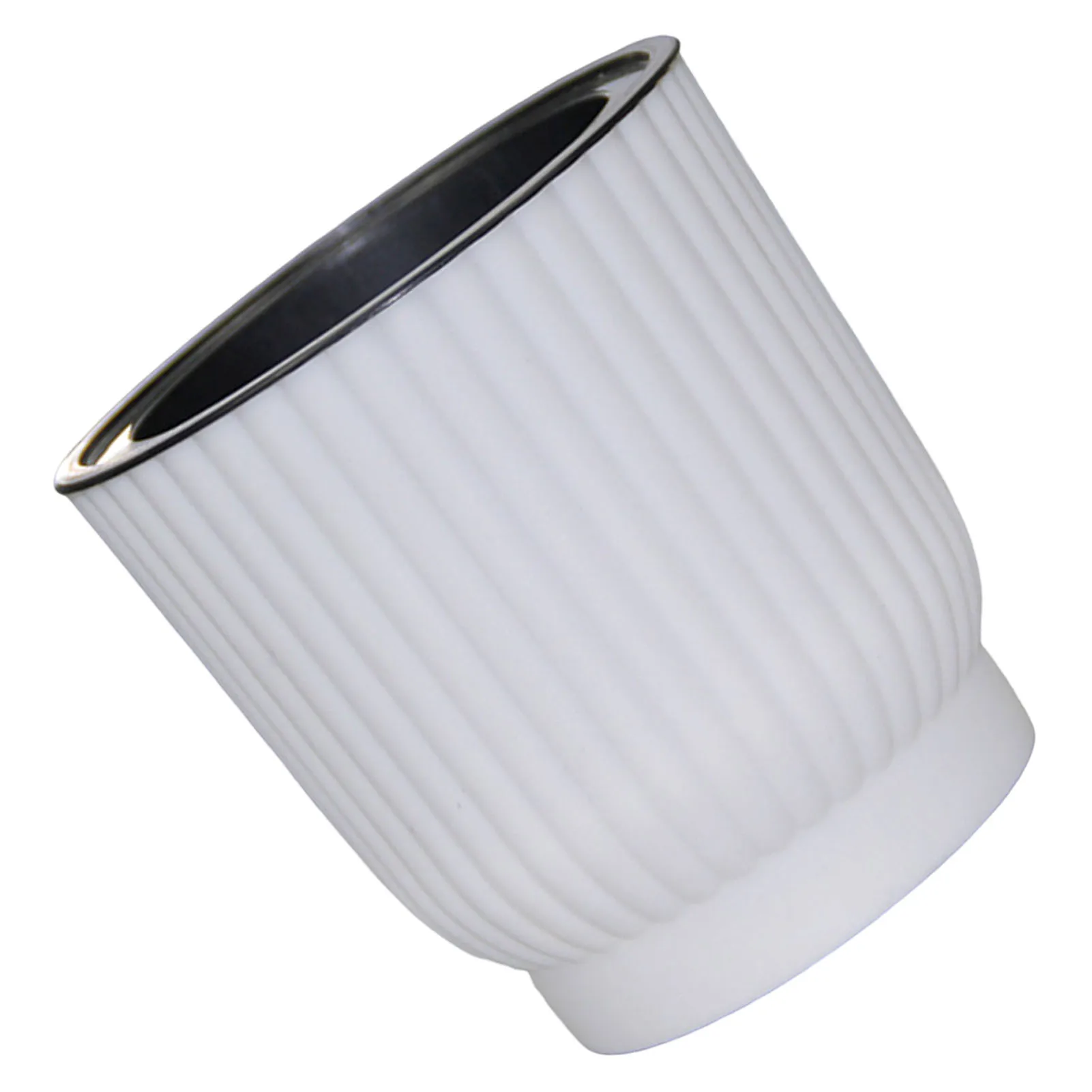 White Round Plant Flower Pot Stylish Water-saving Desktop Planters for Family Friend Neighbor Gift