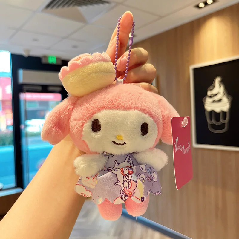 Sanrio Cake MY MELODY Cartoon Niedliches Plüschtier Schlüsselanhänger Paar Rucksack Anhänger Auto Schlüsselanhänger Beste Freundin Geburtstag Weihnachtsgeschenke
