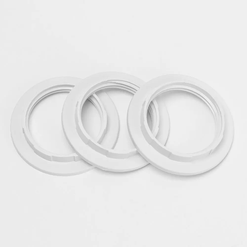 Durable Convert Black / White Practical Plastic Buckle Tighten The Collar Ring Adapter Bulb Holder E27 Plastic Outer Ring