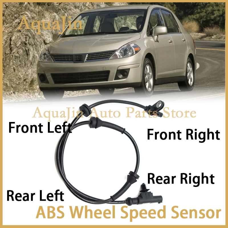 Front Rear Left Right ABS Wheel Speed Sensor For Nissan Versa Tiida C11 2007~2009 1.8L 47910-EL00A 47901-EL00A 47900-EL00A Auto