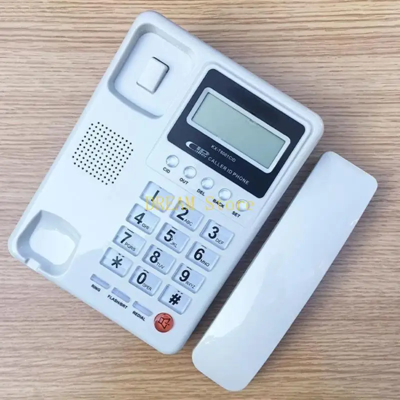 

KX-8001 English Telephone With Caller Display Home Office Battery Big Buttons Telephone Simple Landline Phone best sale