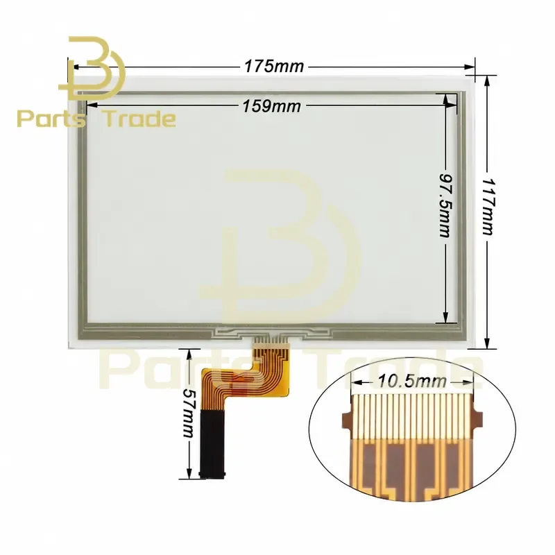 for LT070AA32B00 LT070AA32700 PH41224328 Rev C P5751-0708-0345 Touch Screen Digital Glass Sensor 176x118 Touch Panel