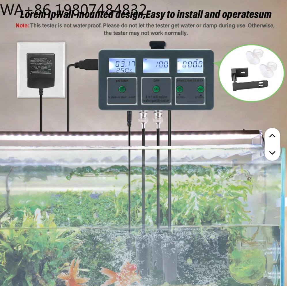 8-in-1 WiFi Seawater Salinity - Planted Aquarium Ph ulasan dan harga