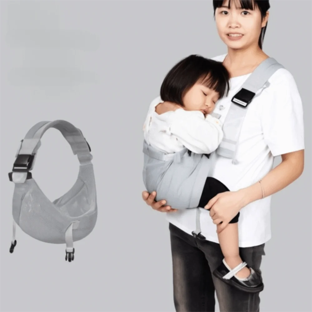 

Solid Color Baby Wrap Carrier Newborn Front Holding Adjustable Infant Backpacks Mesh Horizontal Holding Type Newborn Sling Wrap