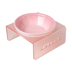 1PC Large Capacity Anti Rollover Cat Bowl Dog Bowl New Anti-slip Raised Acrylic Pet Bowl Sturdy Durable Food Bowl