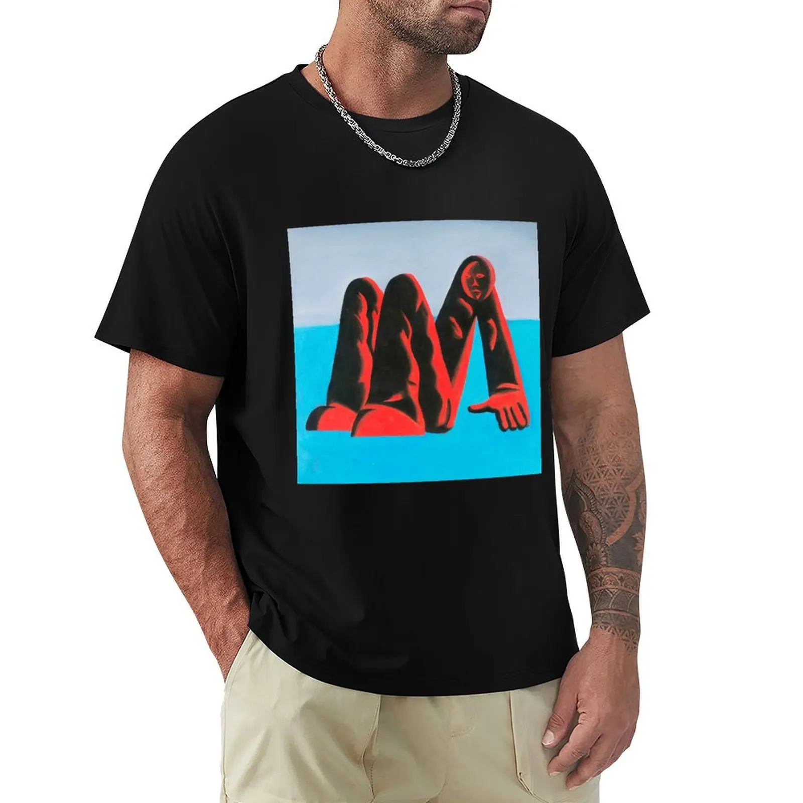 MAN ALIVE by KING KRULE ~ T-shirt Pillow à imprimé moderne, t-shirt décontracté