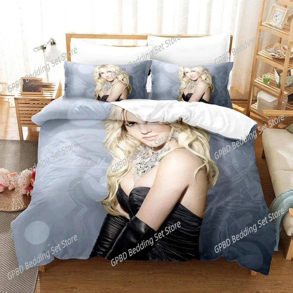 3D Printed Britney Spears 3D Bedding Set Duvet Cover Pillowcases Single Twin Full Queen King Size Home Decor Quilt Boys Gift