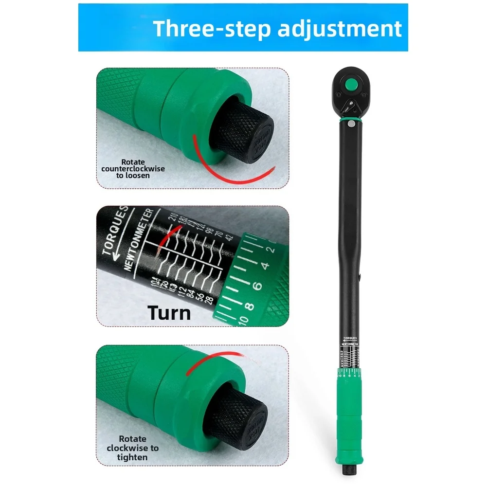 

1 шт. автомобильный регулируемый динамометрический ключ с предустановленным приводом 1/2 28-210 Нм с храповым механизмом, инструменты для обслуживания шин