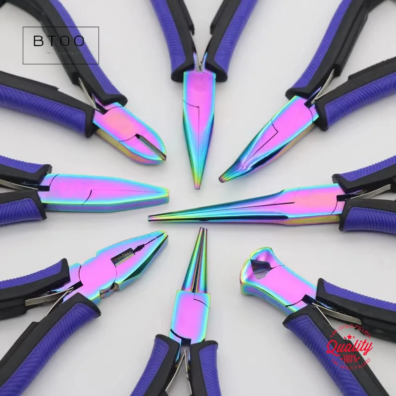 

Color titanium pliers Set jewelry handmade pliers DIY winding beading tools