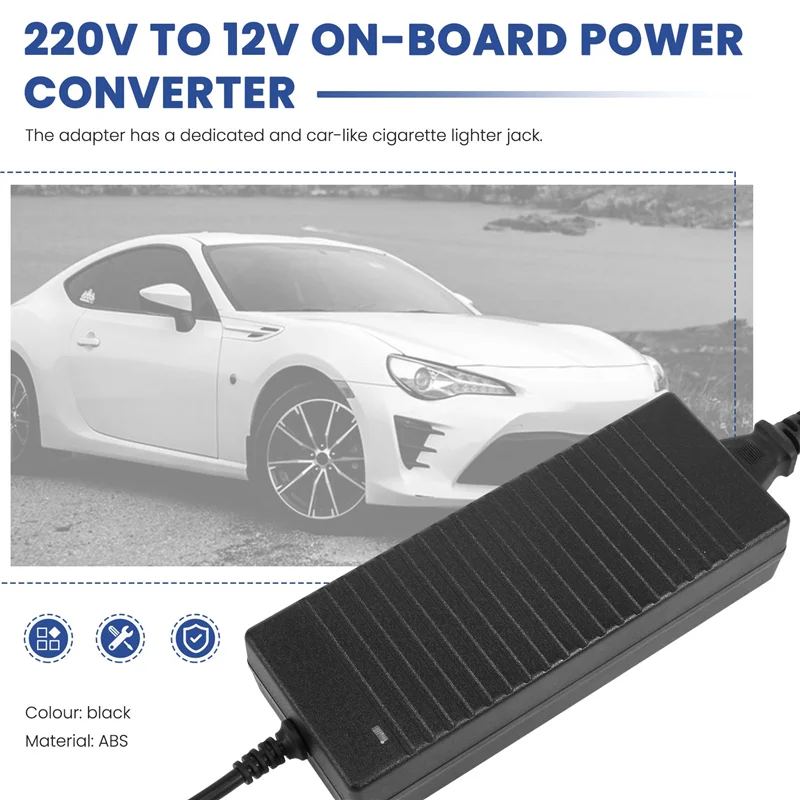 Classy-12V 15A 160W Car Power Converter 220V To 12V Car Power Adapter Converter Car Home Cigarette- Lighter Converter EU Plug