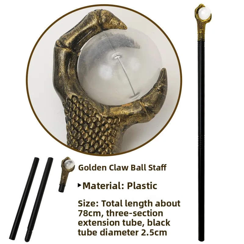 loween Prop Cosplay Faraone Stf Reatic Toy King Mago Bacchetta Masquerade Par Acory Costume egiziano Elemento