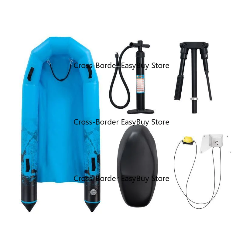 Electric surfboard and water surfboard combo kit with upgraded sit-down surfing