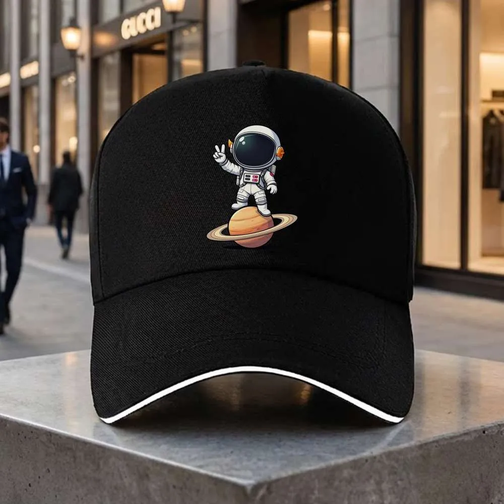 Astronaut Planet Surfing Baseball Cap Polyester Adjustable Outdoor Headwear Unisex Gift