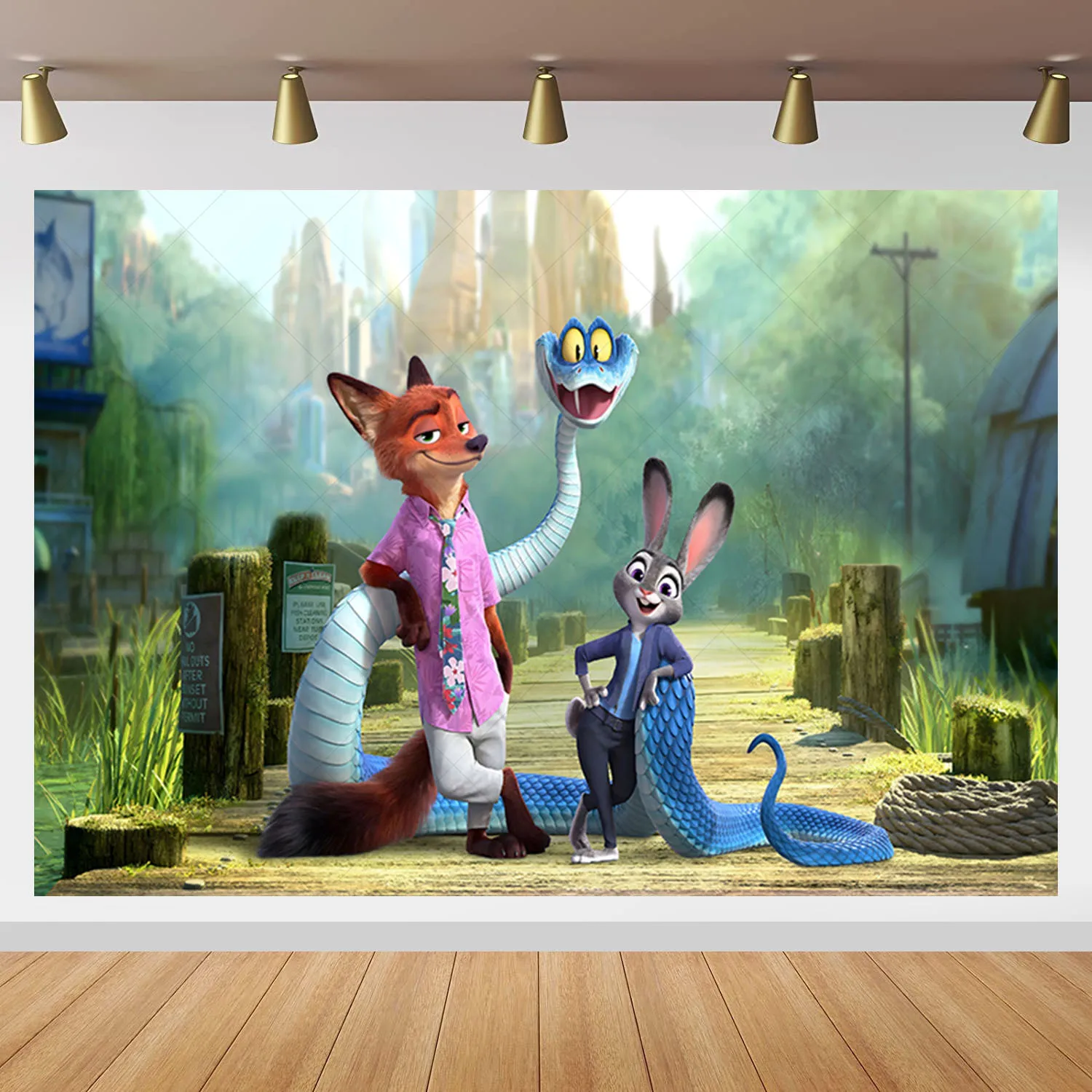 خلفية Zootopia 2 على شكل حيوان مجنون للأطفال، خلفية لحفلات أعياد الميلاد، لافتة من الفينيل والبوليستر، دعائم تزيين للتصوير الفوتوغرافي لعيد الميلاد