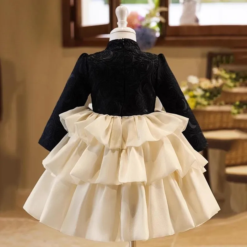 High-End Children\'s Evening Gown Host Piano Performance Wedding Birthday Girls Party Dresses A4379 Vestidos Bridesmaid Dresses