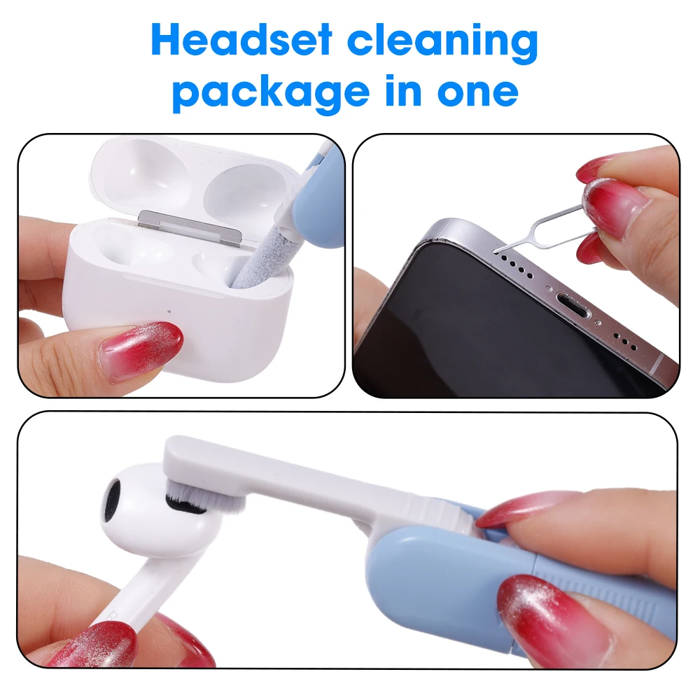 Multifunctional Wireless Earbuds Cleaning Brush Kit for Airpods Pro 3 2 1 Cleaner Tool SIM Card Storage Card Removal Needle