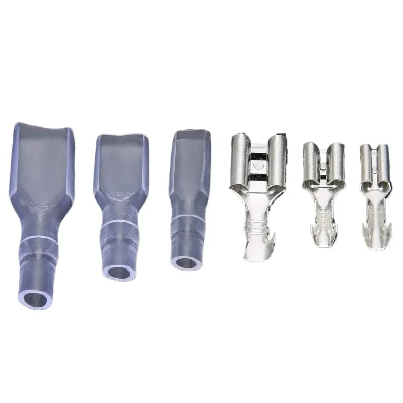 20 Sets 2.8/4.8/6.3mm Quick-connect Terminal with Insulating Bushing, Suitable for Wire Gauges From 22 To 16 AWG.