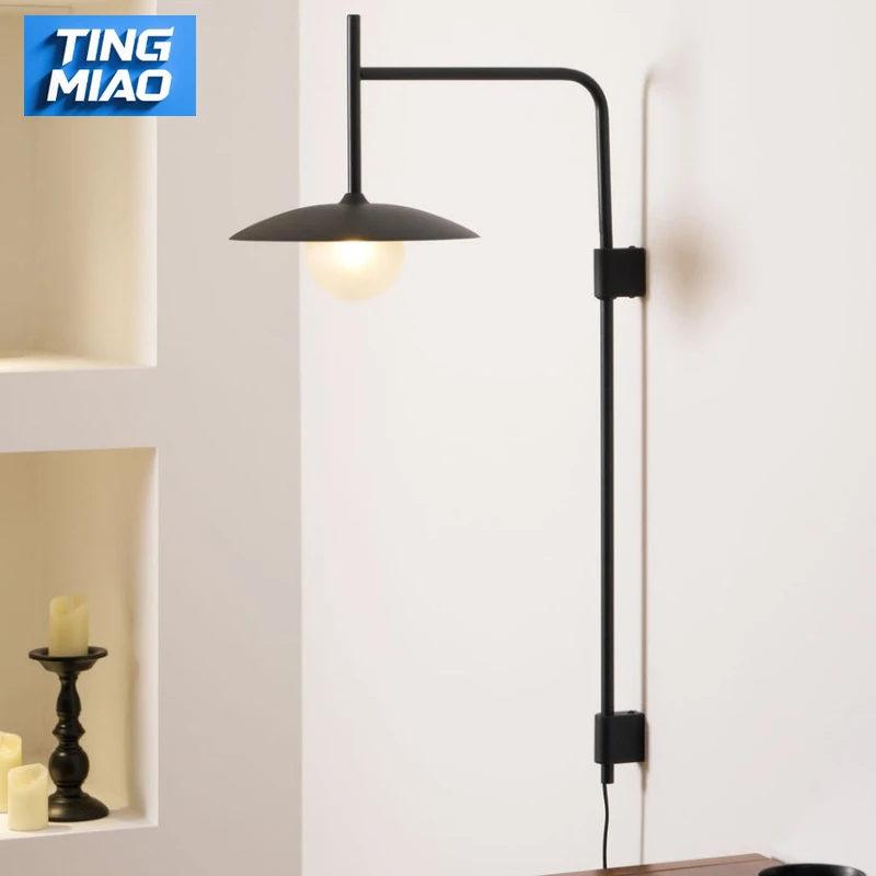 

Contemporary White Glass Wall Lamp Plug‑In G9 LED Wall Light for Bedroom Study Living Room Parlor Lighting