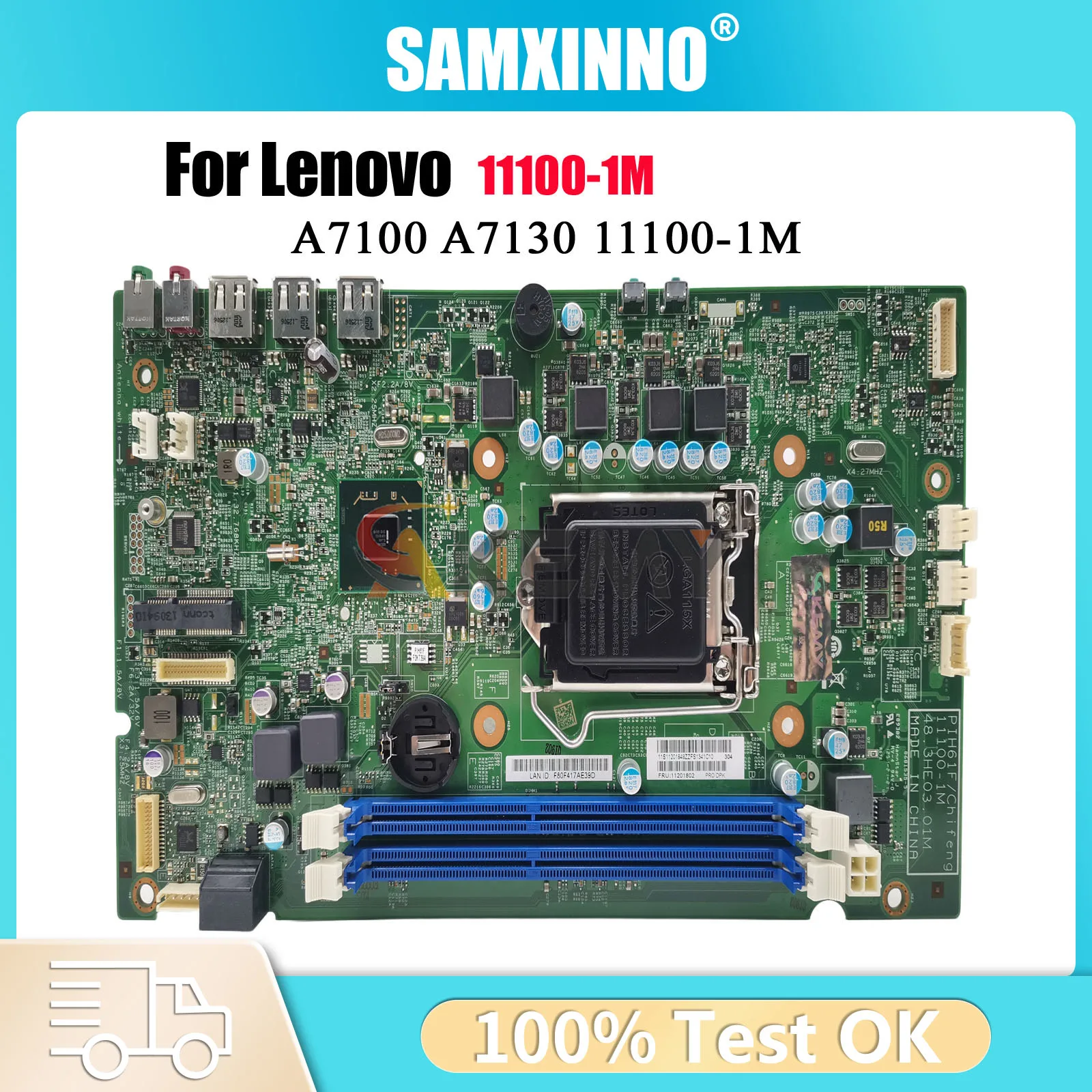 11100-1M All-in-One-Motherboard für Lenovo ThinkCentre A7180 A7100 A7130 A7190 A710E M62Z mit PIH61F, 100 % vollständig getestet