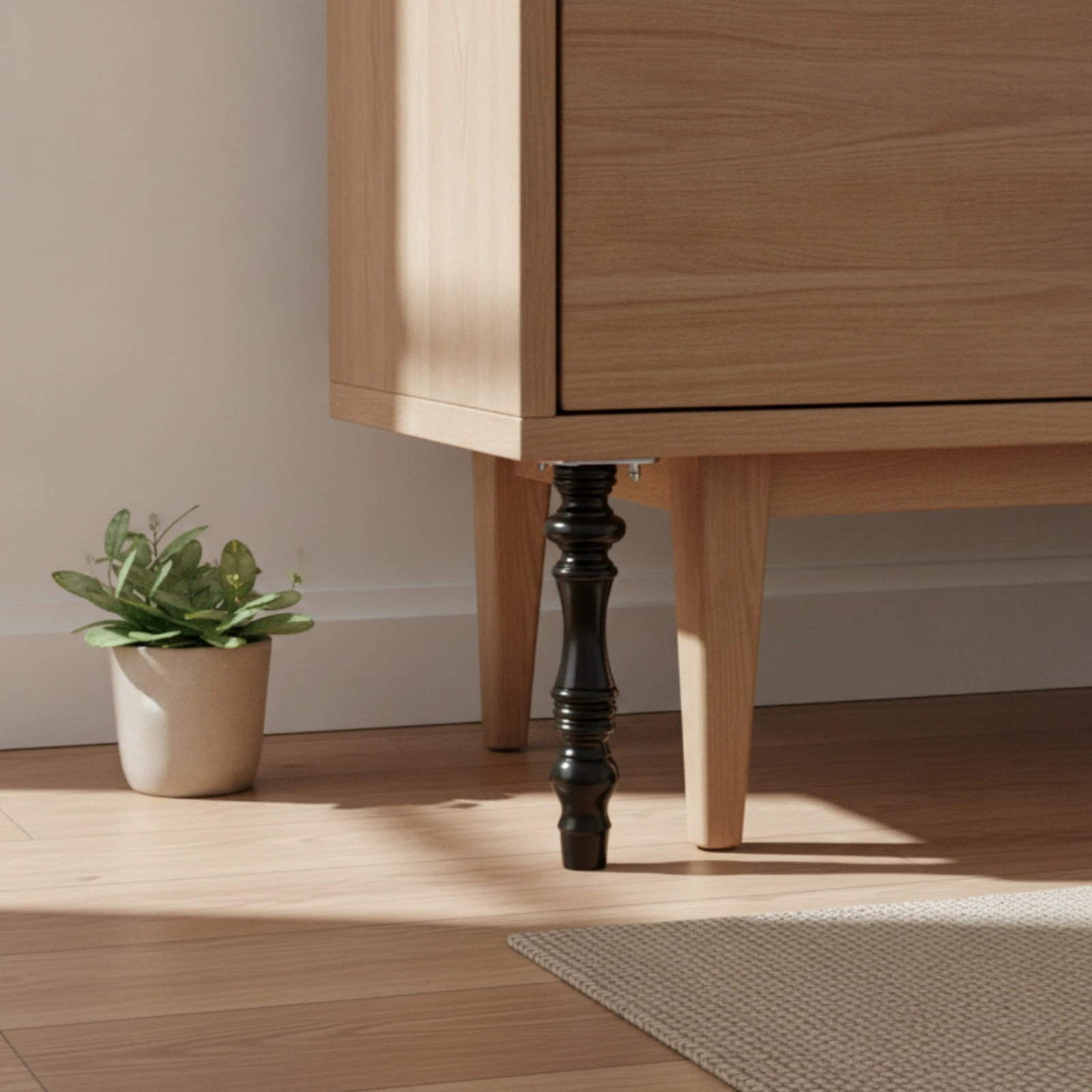 Wooden Furniture Leg Easy to Install Tapered Furniture Leg Hardware Long-Lasting for DIYers, Coffee Tables, Cabinets