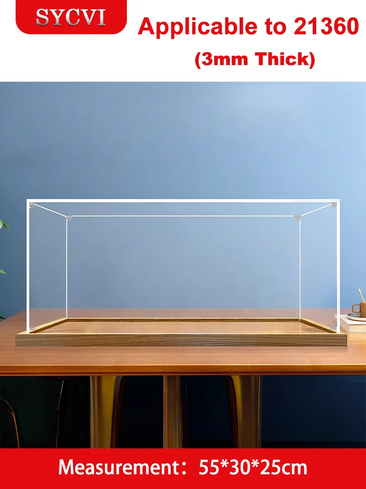 

Transparent Acrylic Display Case for 21360 Model, Building blocks Dustproof Collection Showcase Box, Size 55x30x25cm 3mm Thick
