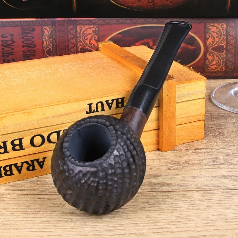 Straight and Bent Ebony Wood Carved Tobacco Pipes, Smoking Pipe, New Classic Tools, Smoking Accessories, Gift for Father, 9mm