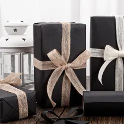 KRAFT For GIFT Paper Black Origami WRAPPING Raw ROLL DESIGN Packaging Colored Recycled Thick Cardboard SCRAPBOOK ALBUM PAPER