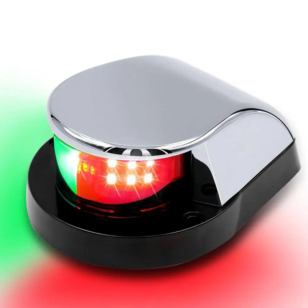 10*8cm LED Boat Navigation Light Waterproof Yacht Light High Visibility 12V Marine Ship Power Boat Light Red Green Signal Lamp