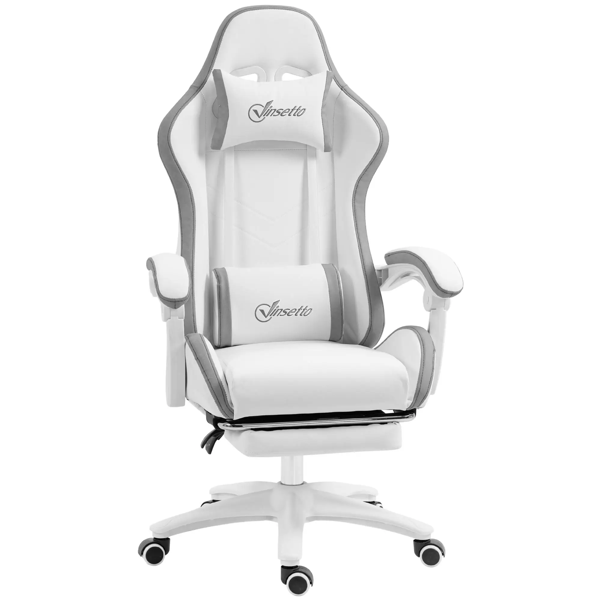 Silla De Juego Vinsetto 135 ° Soporte Lumbar Ajustable Con Reposapiés Blanco 65X65X121-129Cm — -67%, 218.05€ Coupon, from 103.80€ – 67% descuento – €103.80