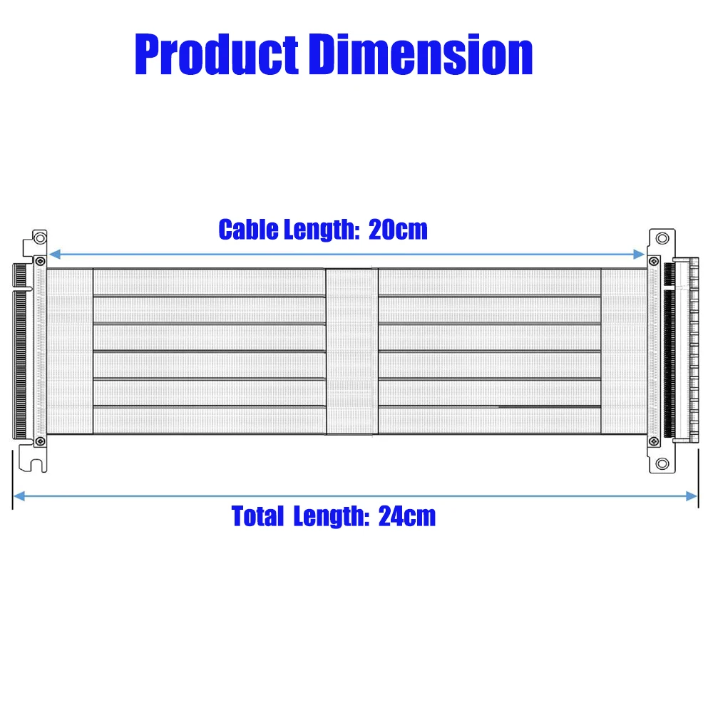 Câble flexible PCI Express 3.0 haute vitesse 16x, adaptateur de port d'extension pour carte graphique