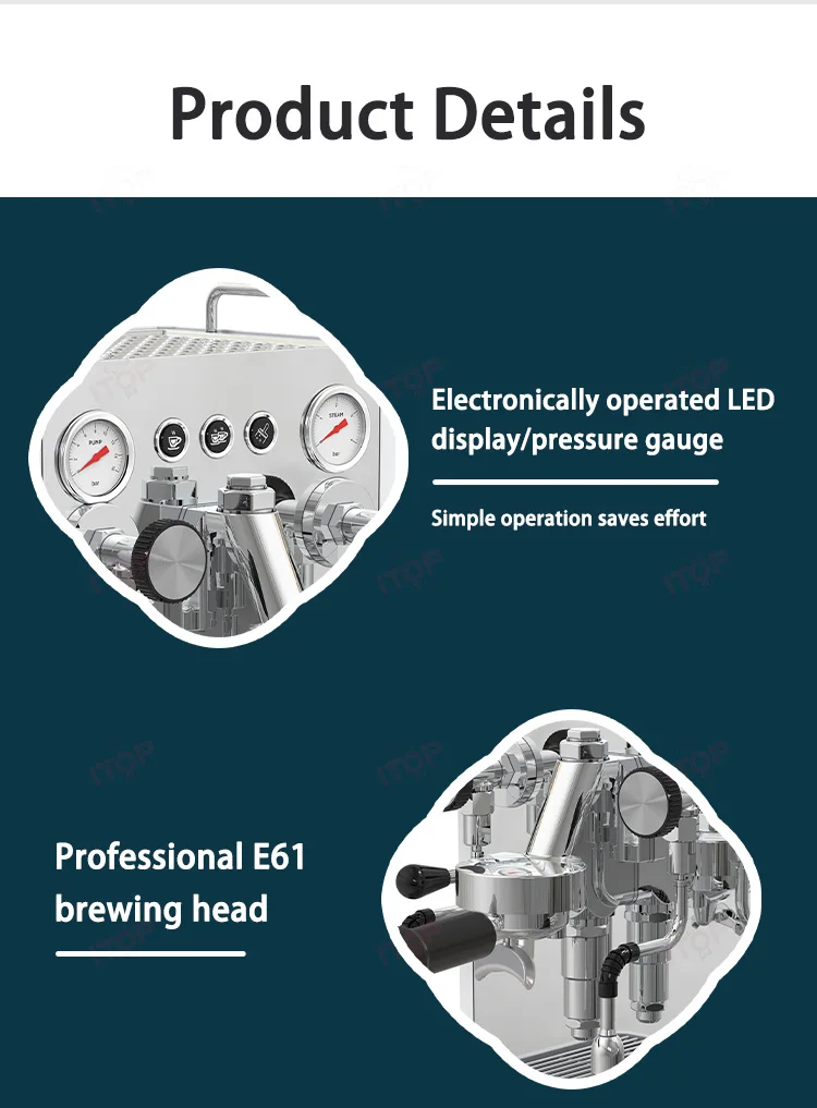 ITOP CM-33 komercyjny ekspres do kawy Espresso podwójne pompy i podwójne kotły E61 półautomatyczny ekspres do kawy 3100W 220V