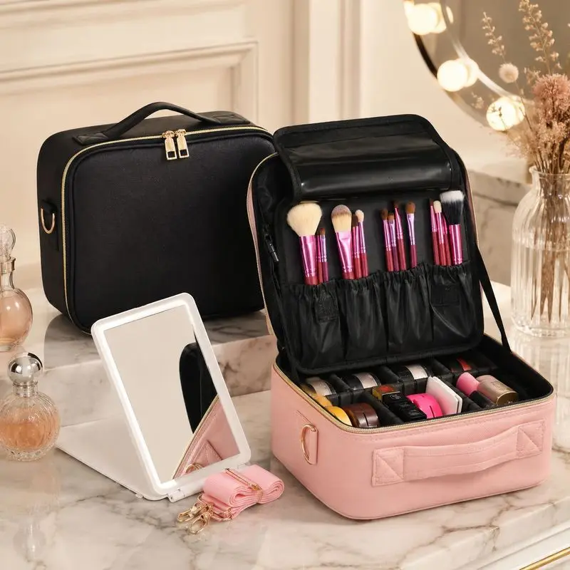 Women's portable, large-capacity, multi-functional, and minimalist cosmetic bag,